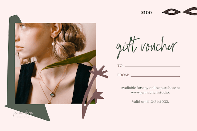 Gift voucher example made with GoDaddy Studio