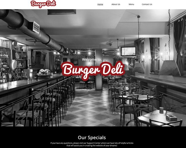 restaurant website theme