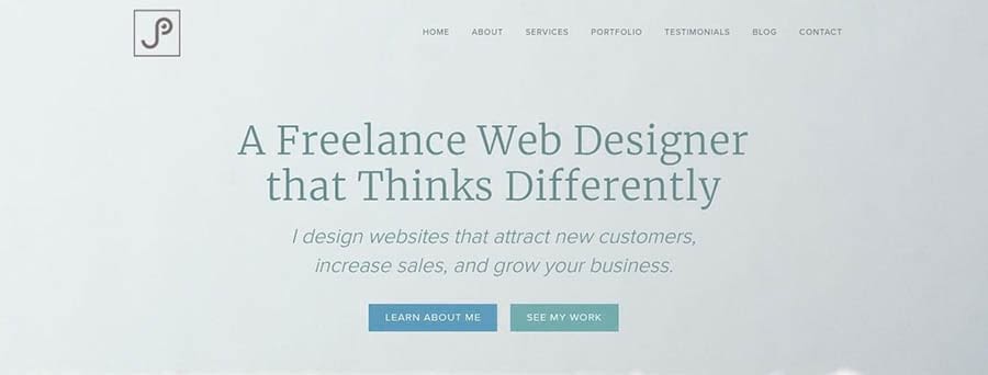 An example of a web designer’s website.