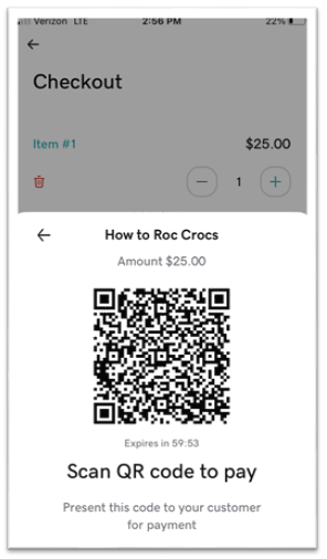 Scan QR code to pay product screenshot